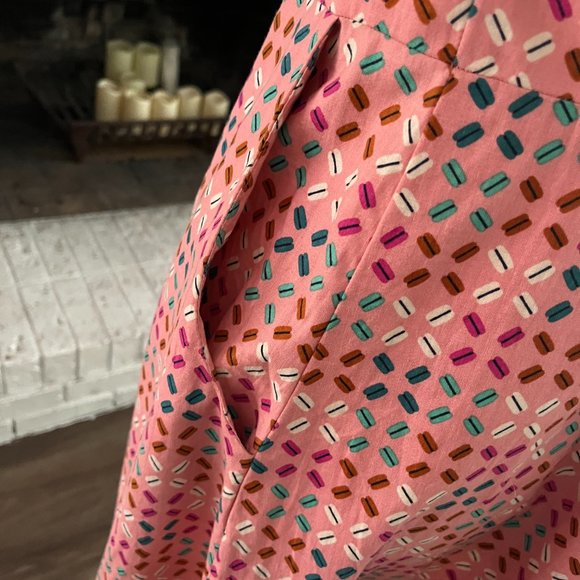 Modcloth Pink Cherry Velvet New Girl Style Dress with Pockets XL - Picture 4 of 7